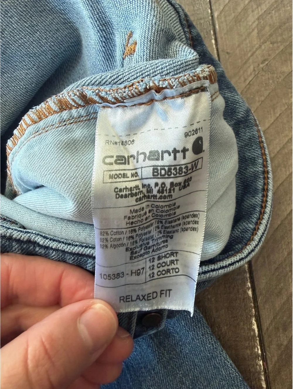 Carhartt size 12